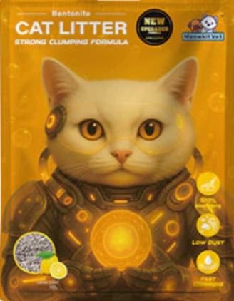 Meowkit 10L Premium Cat Litter Bentonite (Lemon)