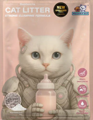 Meowkit 10L Premium Cat Litter Bentonite (Baby Powder)