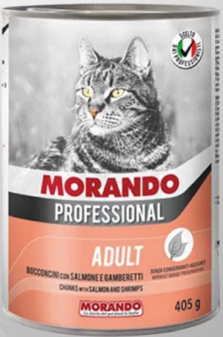 Morando Cat Chunks - Shrimps/Salmon 400g