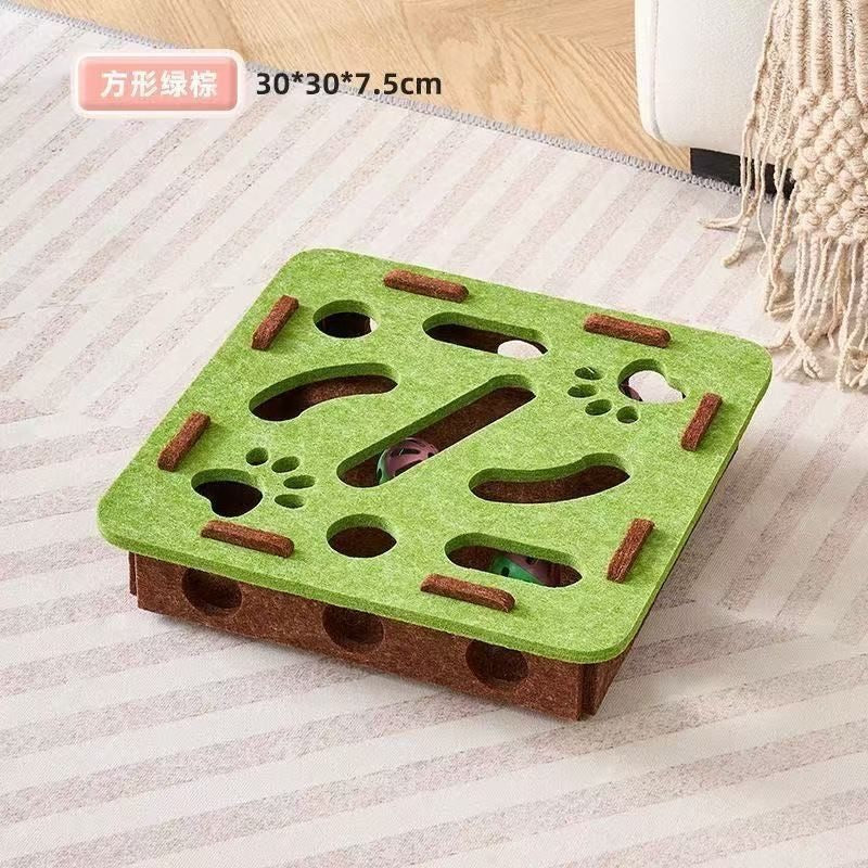 Pet teasing bell box square