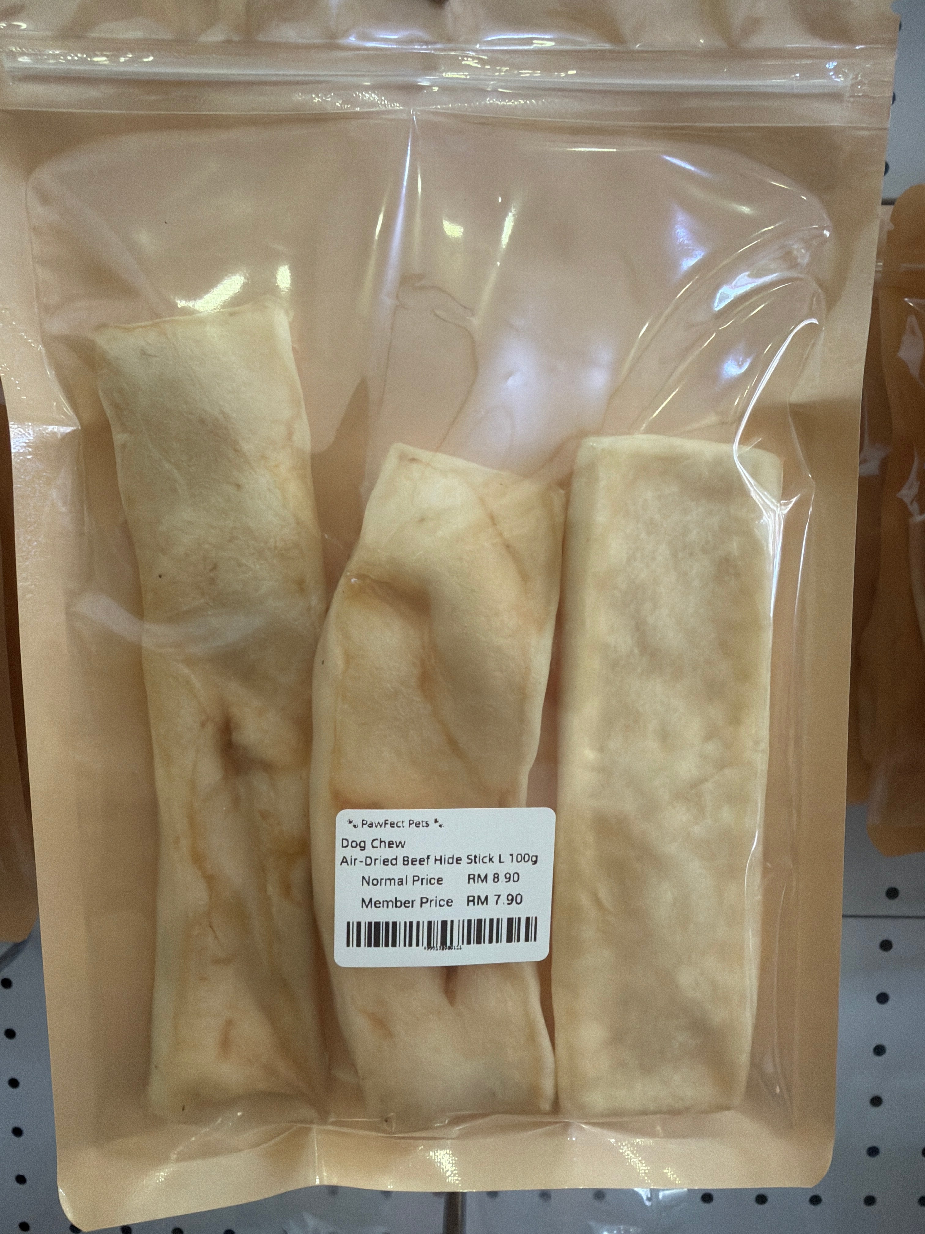 Dog Chew Air-Dried Beef Hide Stick L