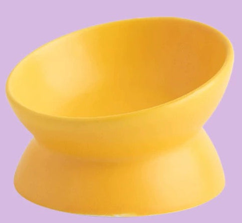 Slanted rim bowl Yellow