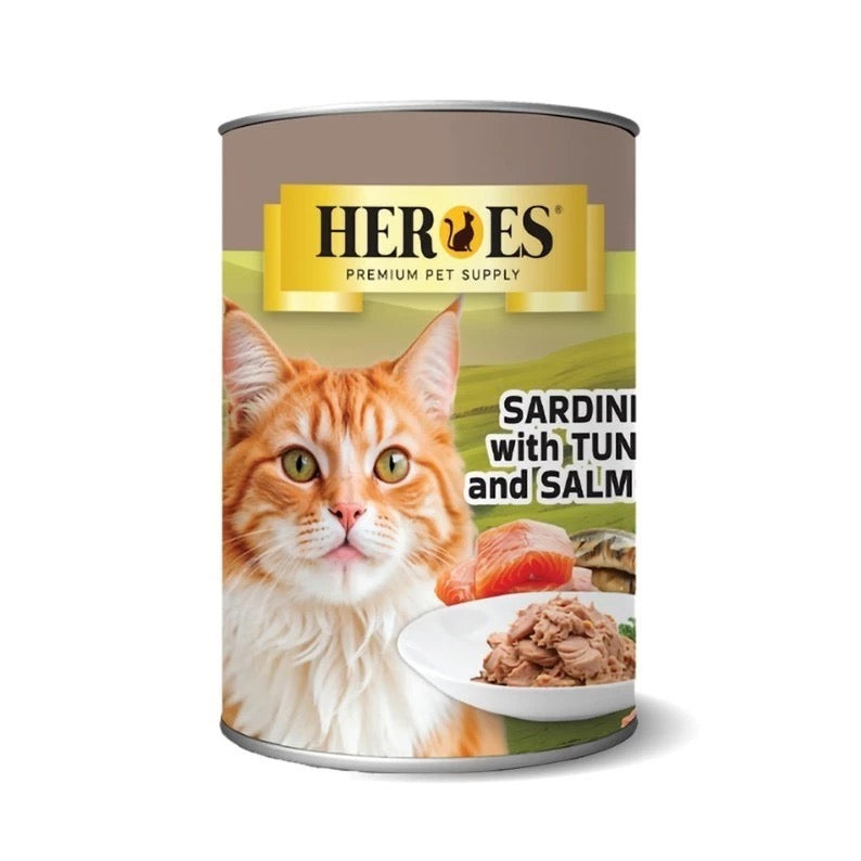 HEROES 375g - SARDINE with TUNA and SALMON