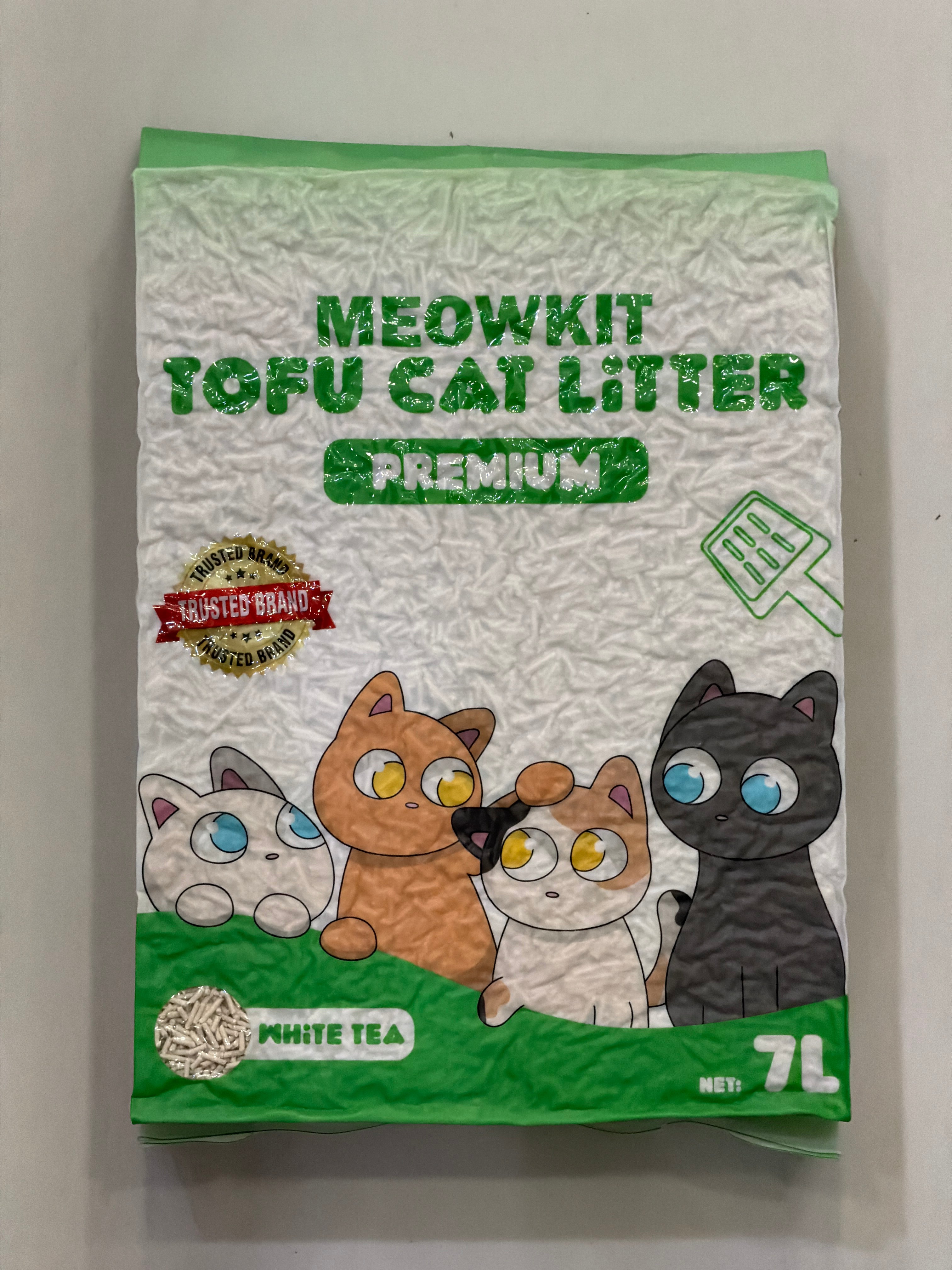 Meowkit Super Premium 2.5KG Tofu Cat Litter (White Tea)