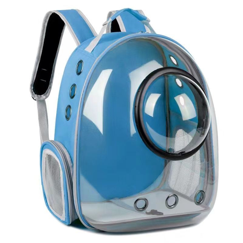 Transparent Pet Carrier Space Blue